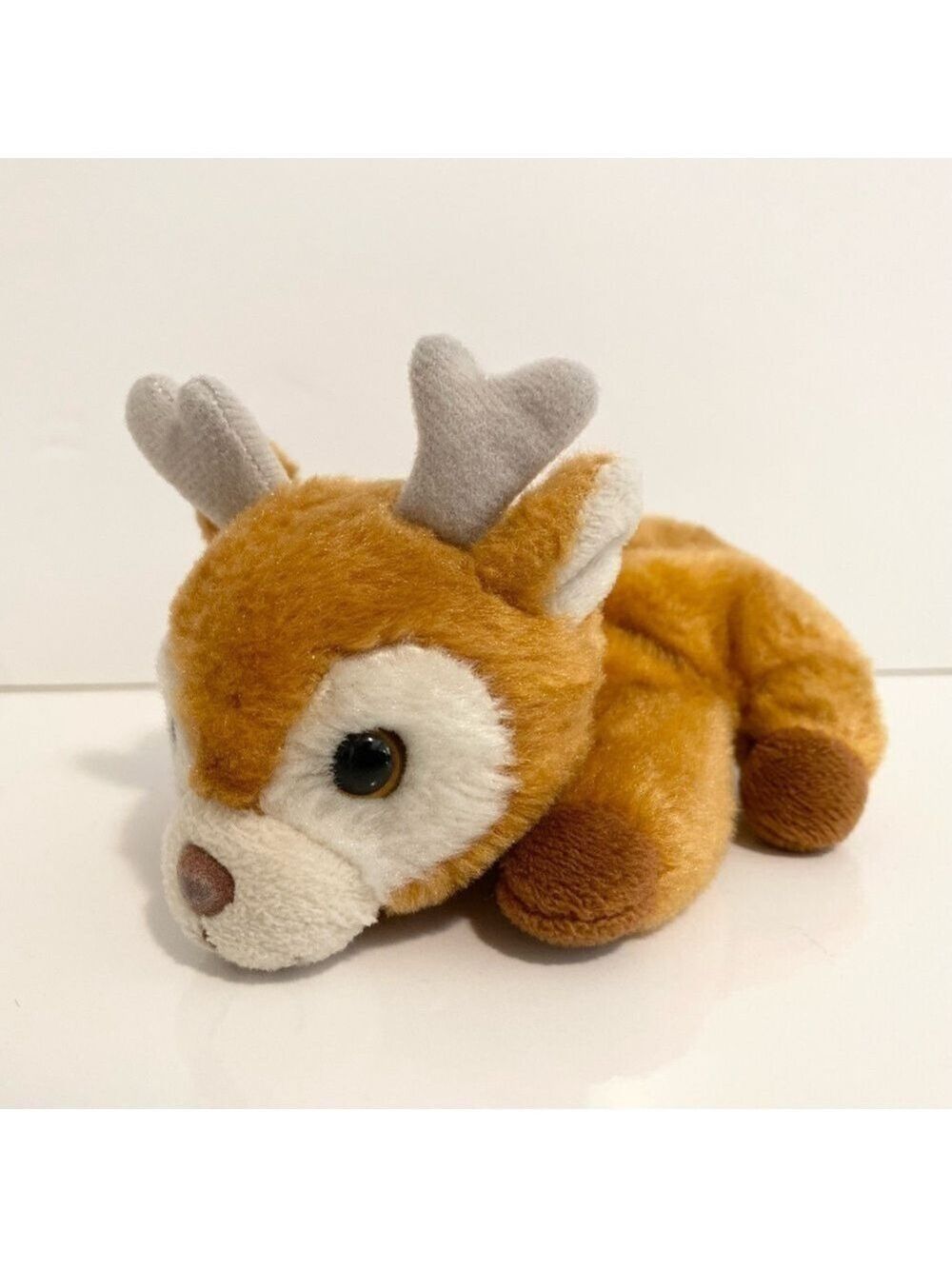 Russ Petooties Reindeer Plush Mini 5” Stuffed Animal Toy Tan Brown White Deer